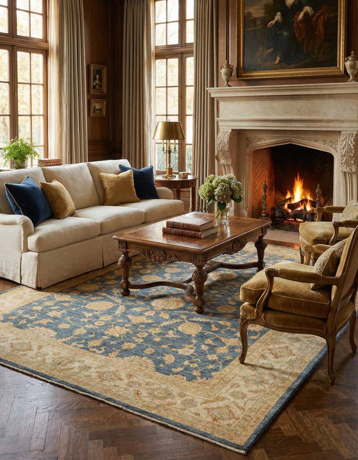 Detail image of 8' 8 x 12' 5 Kaizar Wool Rug