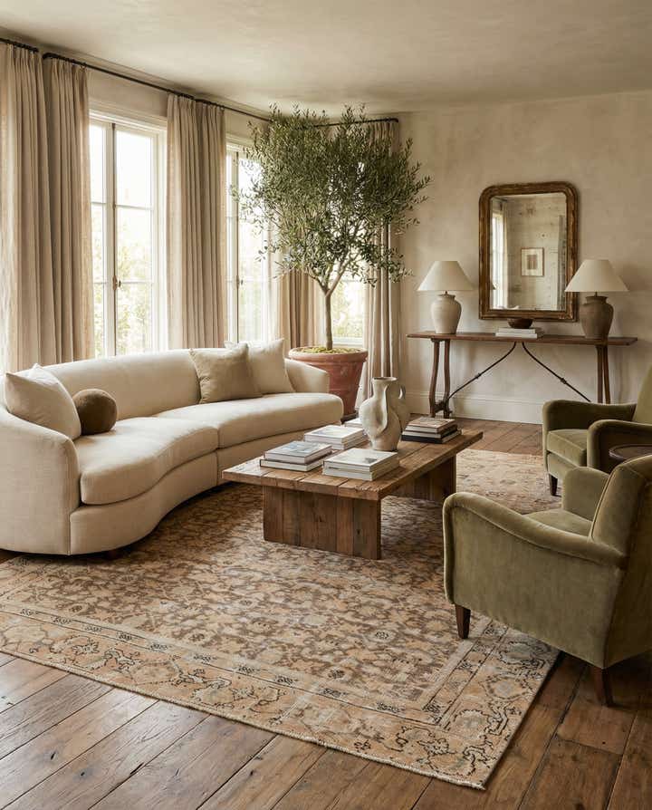 6' 7 x 9' 4 Hand Knotted Ultra Vintage Persian Wool Rug