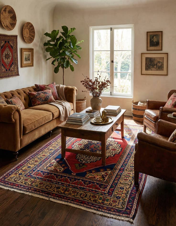 Detail image of 3' 7 x 6' 3  Hand Knotted Anatolian Wool Rug