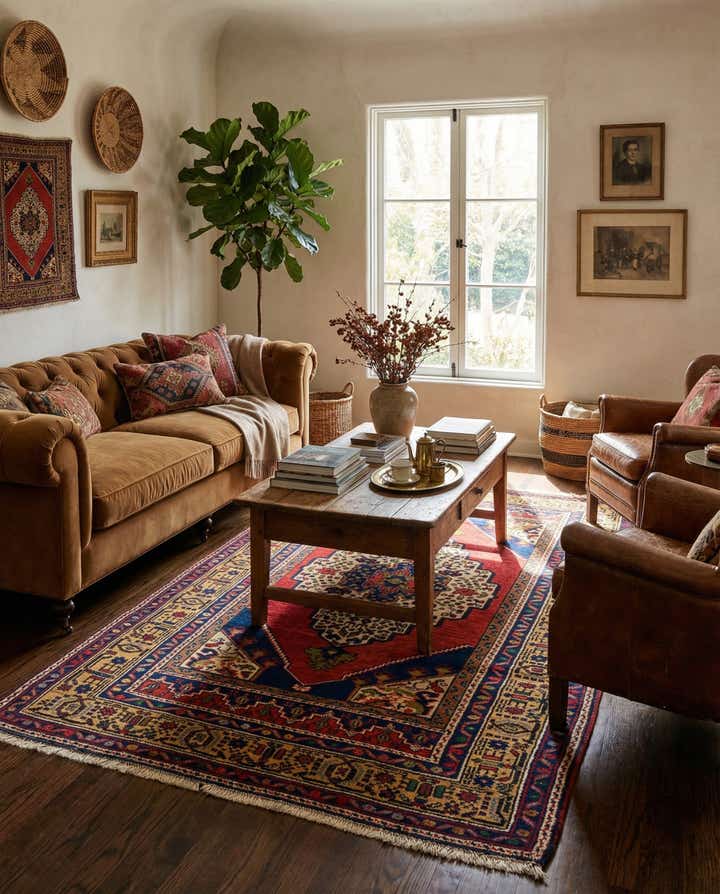 3' 7 x 6' 3 Hand Knotted Anatolian Wool Rug