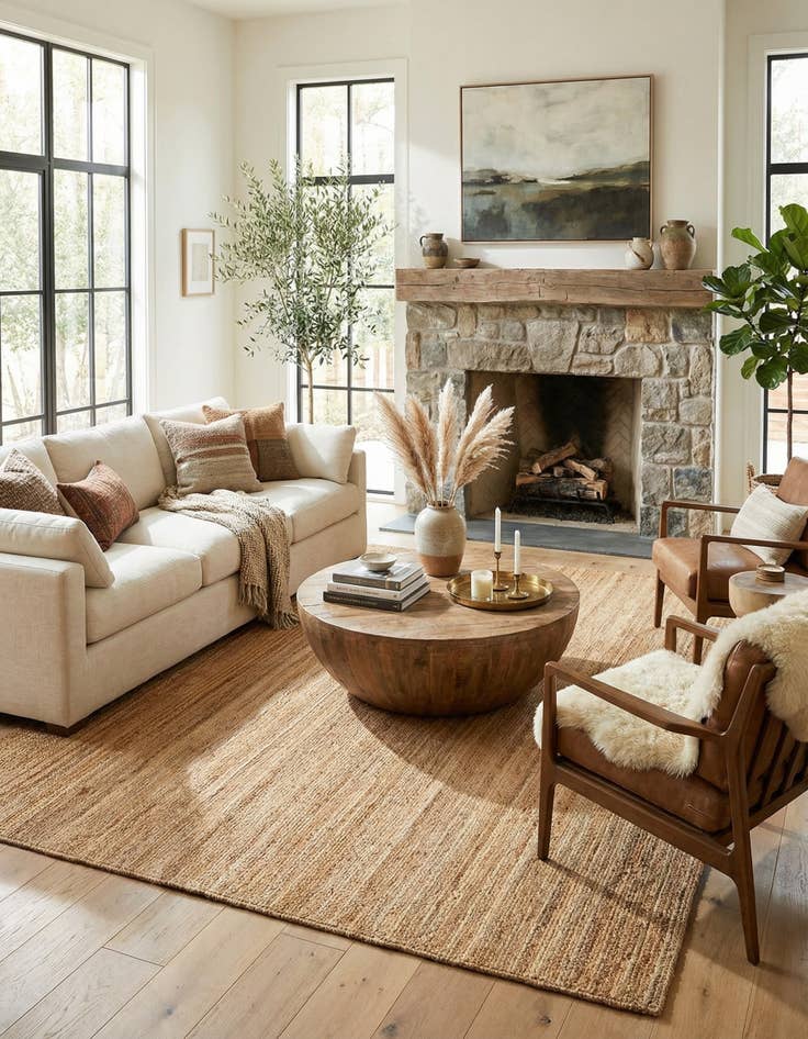 Detail image of  9' x 12'  Hand Braided Jute Luxe Rug