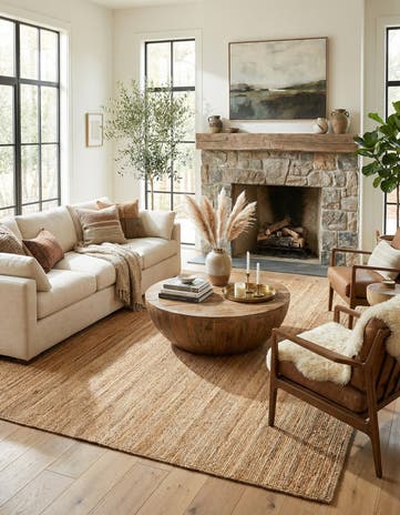 9' x 12' Handmade Braided Jute Luxe Rug