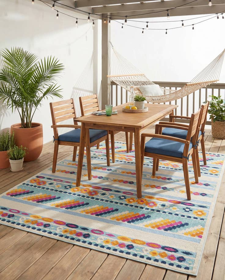 Detail image of 7' 10 x 10' Easy-Clean Aruba Indoor / Outdoor Rug