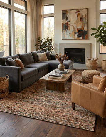 6' 7 x 9' 7 Hand Knotted Modern Ziegler Wool Rug