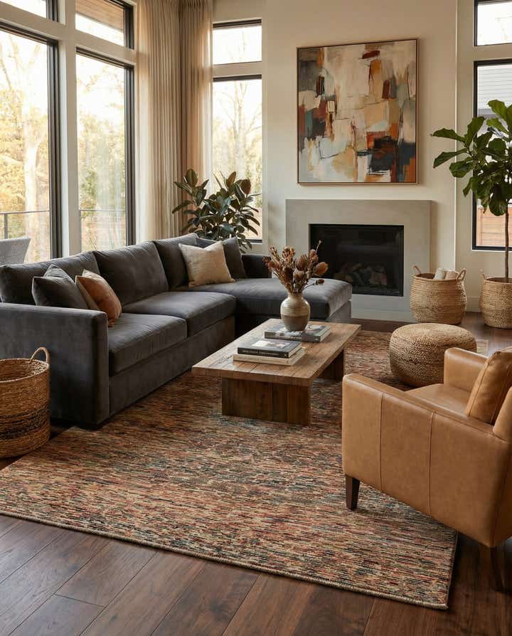 6' 7 x 9' 7 Hand Knotted Modern Ziegler Wool Rug