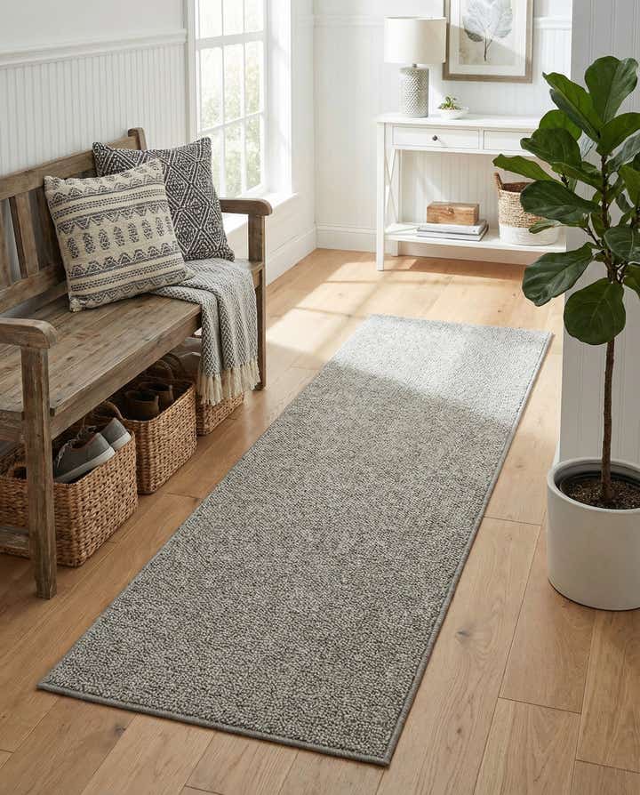 2' x 6' 1 Easy-Clean Solid Indoor / Outdoor Runner Rug
