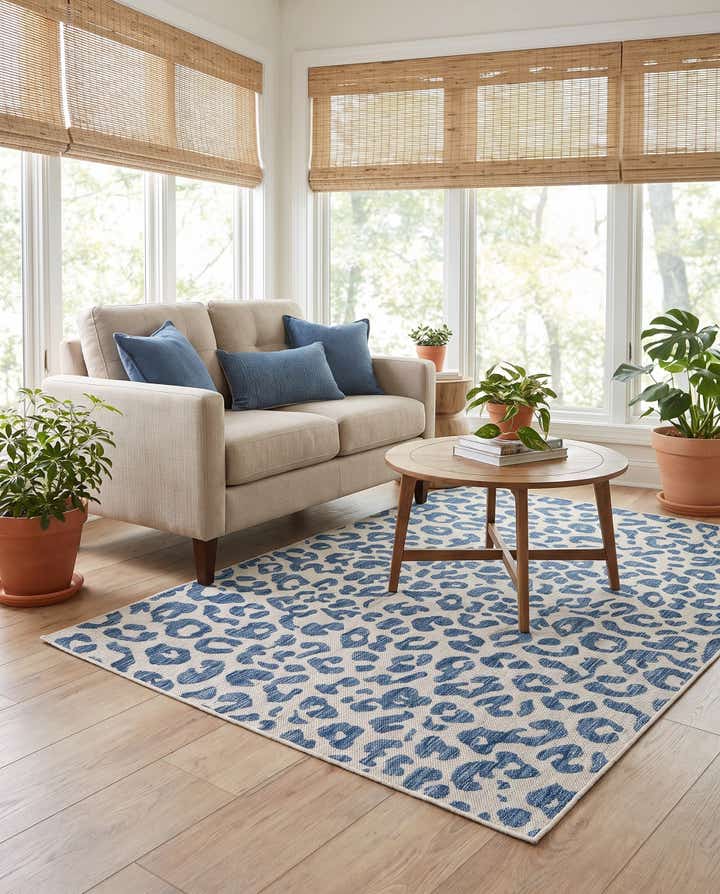 5' 3 x 7' Easy-Clean Safari Indoor / Outdoor Rug