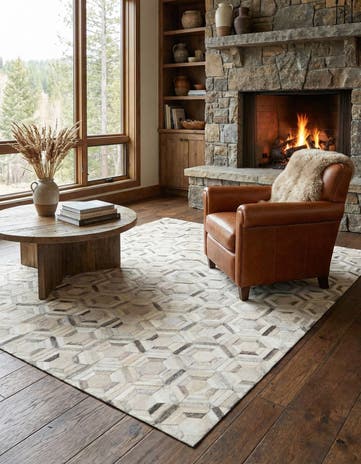 5' x 7' 1 Cowhide Rug
