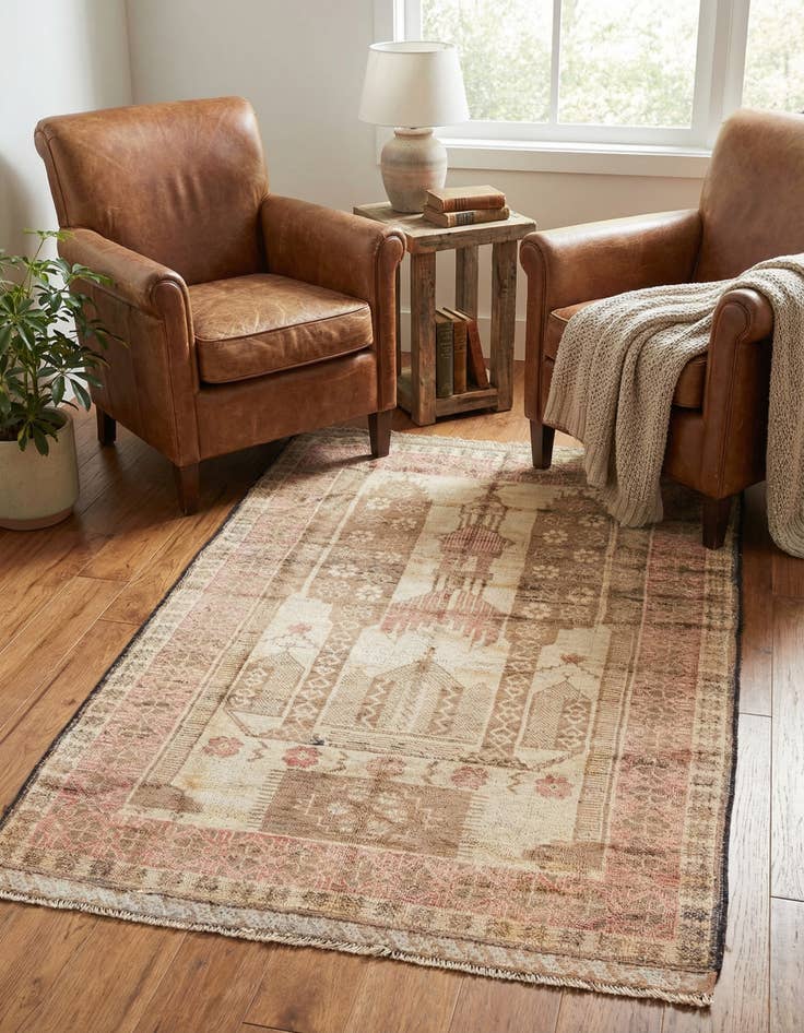 Detail image of 3' x 5' 3  Hand Knotted Ultra Vintage Persian Wool Rug