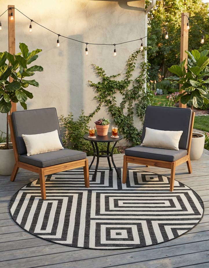6' x 6' Easy-Clean Modern Indoor / Outdoor...