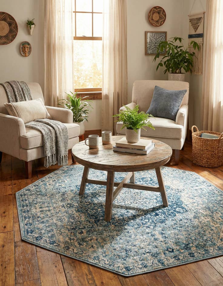 Detail image of 4' x 4' Newport Octagon Rug