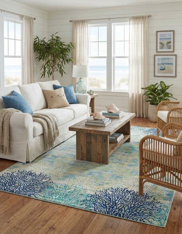 Blue Ariel Rug