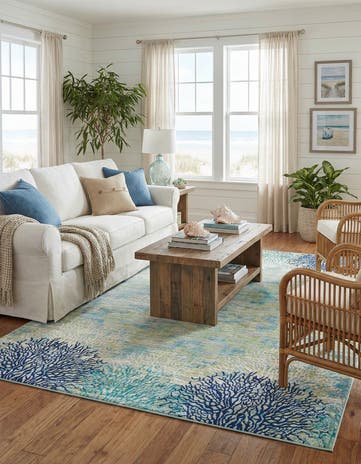 Blue Ariel Rug