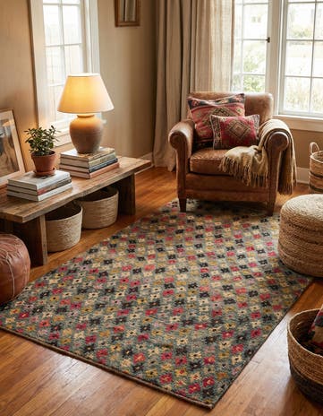 4' 1 x 6' 2 Hand Knotted Balouch Wool Rug