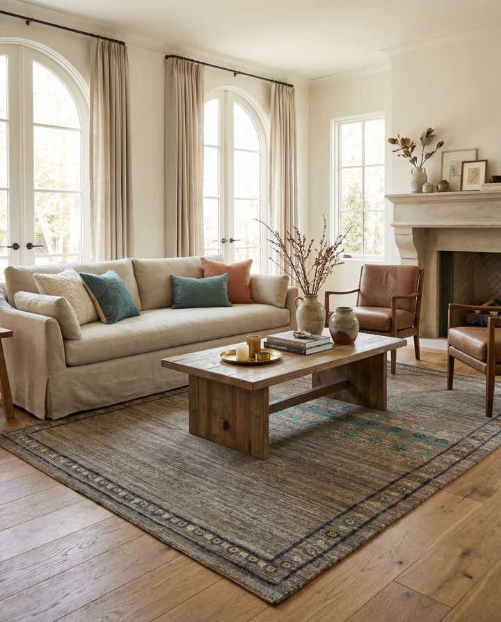 195cm x 290cm Hand Knotted Darya Wool Rug