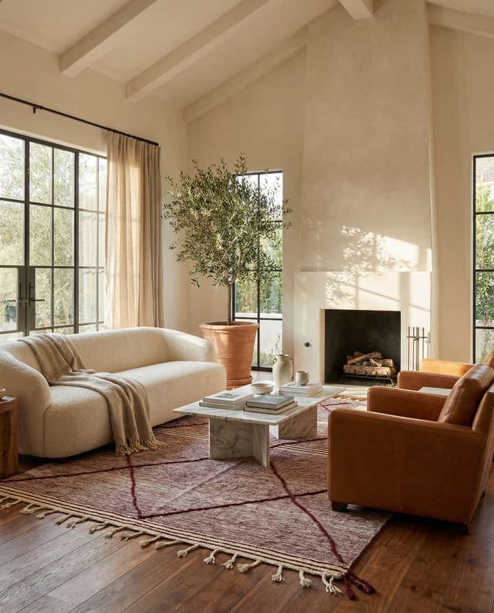 6' x 9' 8 Hand Knotted Moroccan Wool Rug