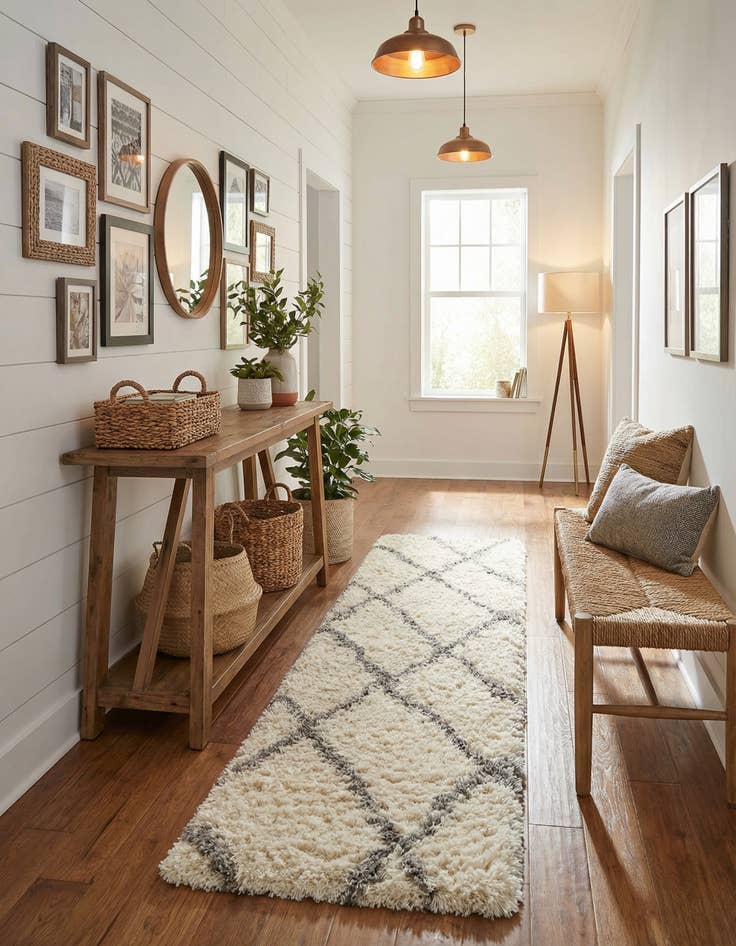 Detail image of  2' x 8' Infinity Shag Runner Rug