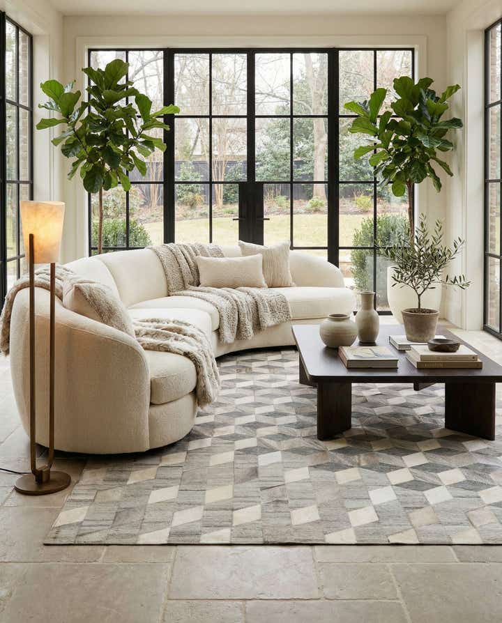 5' x 8' 1 Cowhide - Patchwork Rug