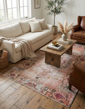3' 9 x 7' 5 Hand Knotted Ultra Vintage Persian Wool Rug