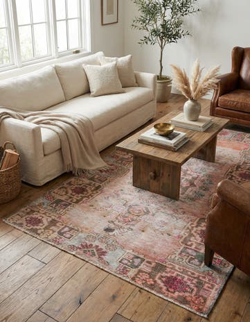 3' 9 x 7' 5 Hand Knotted Ultra Vintage Persian Wool Rug
