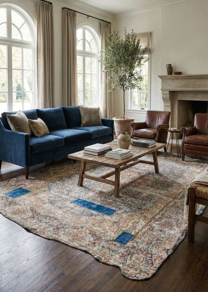 8' x 11' 7 Hand Knotted Ultra Vintage Persian Wool Rug