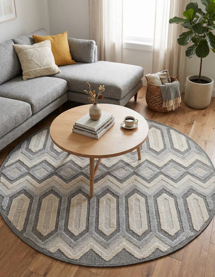 Detail image of 5' 3 x 5' 3 Arlo Round Rug