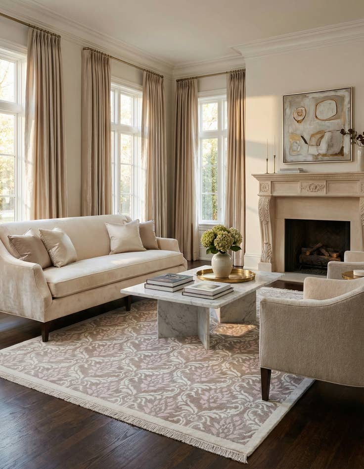 Detail image of 6' 9 x 9' 11  Hand Knotted Darya Wool Rug