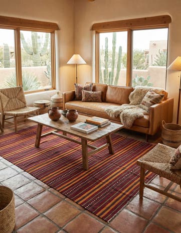 4' 10 x 9' 1 Hand Woven Kilim Fars Wool Rug