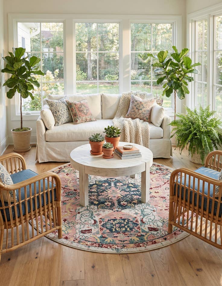 Detail image of 8' x 8' Charleston Round Rug