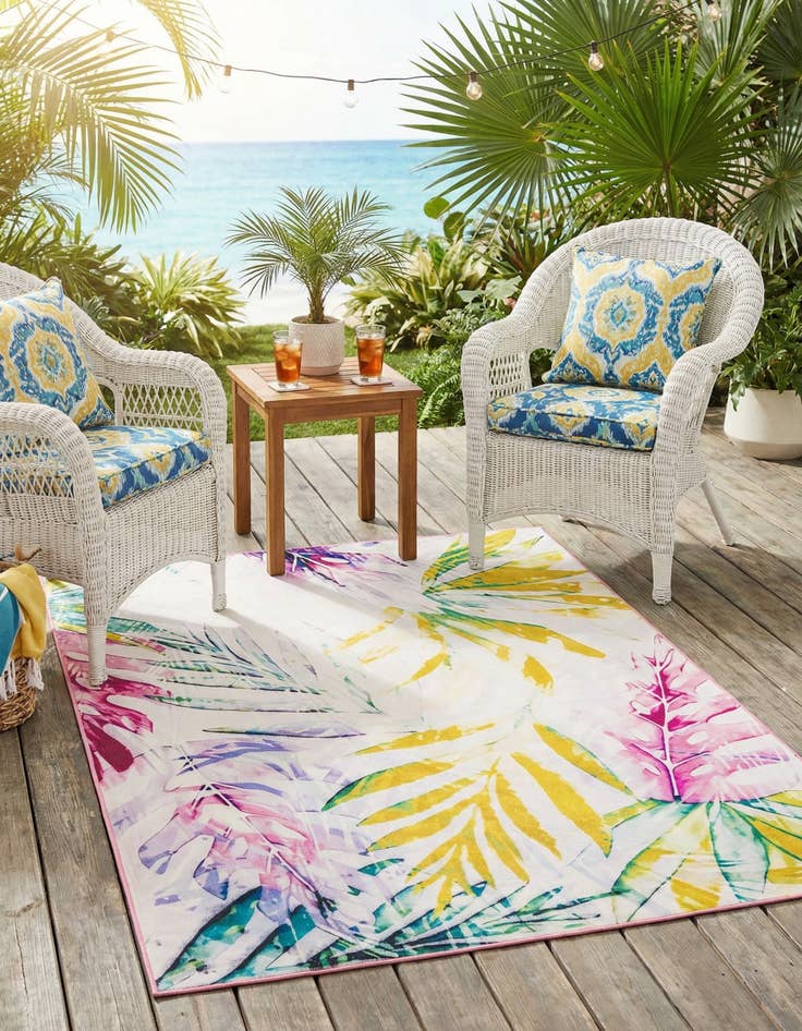 Detail image of 6' 1 x 9'  Washable Jill Zarin Caribbean Indoor / Outdoor Rug