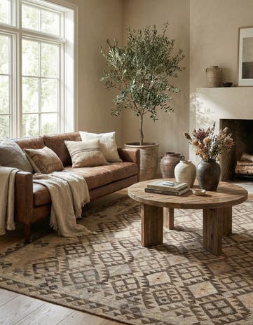 5' 10 x 7' 6 Hand Woven Kilim Maymana Wool Rug