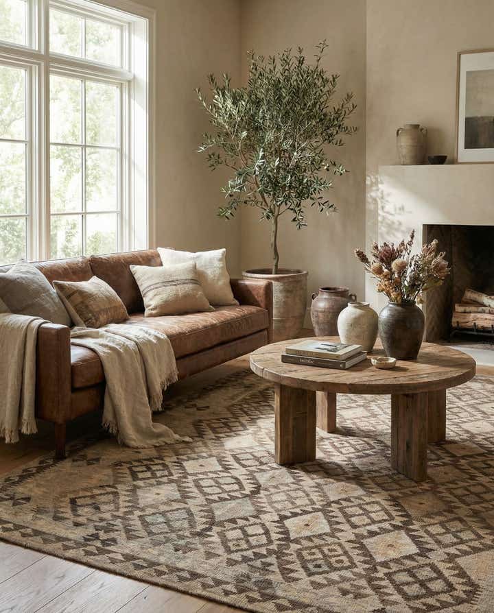 5' 10 x 7' 6 Hand Woven Kilim Maymana Wool Rug