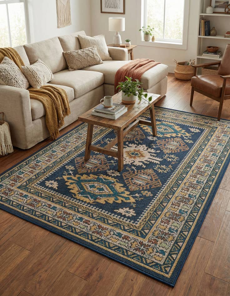 Detail image of 5' 3 x 8'  Washable Baja Indoor / Outdoor Rug