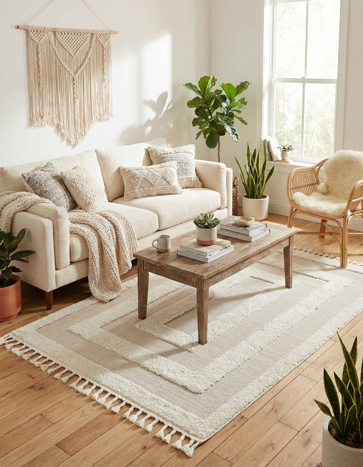 Detail image of  5' 3 x 8' Boho Rug