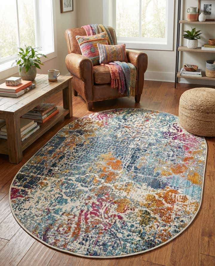 3' 7 x 5' 3 Malibu Oval Rug