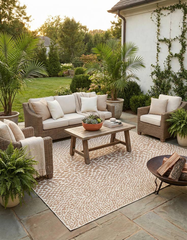 Detail image of 13' x 13'  Washable Jill Zarin Cape Town Indoor / Outdoor Square Rug