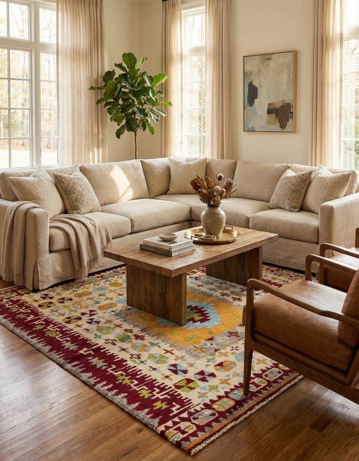 Detail image of 5' 6 x 7' 10  Hand Knotted Darya Rug