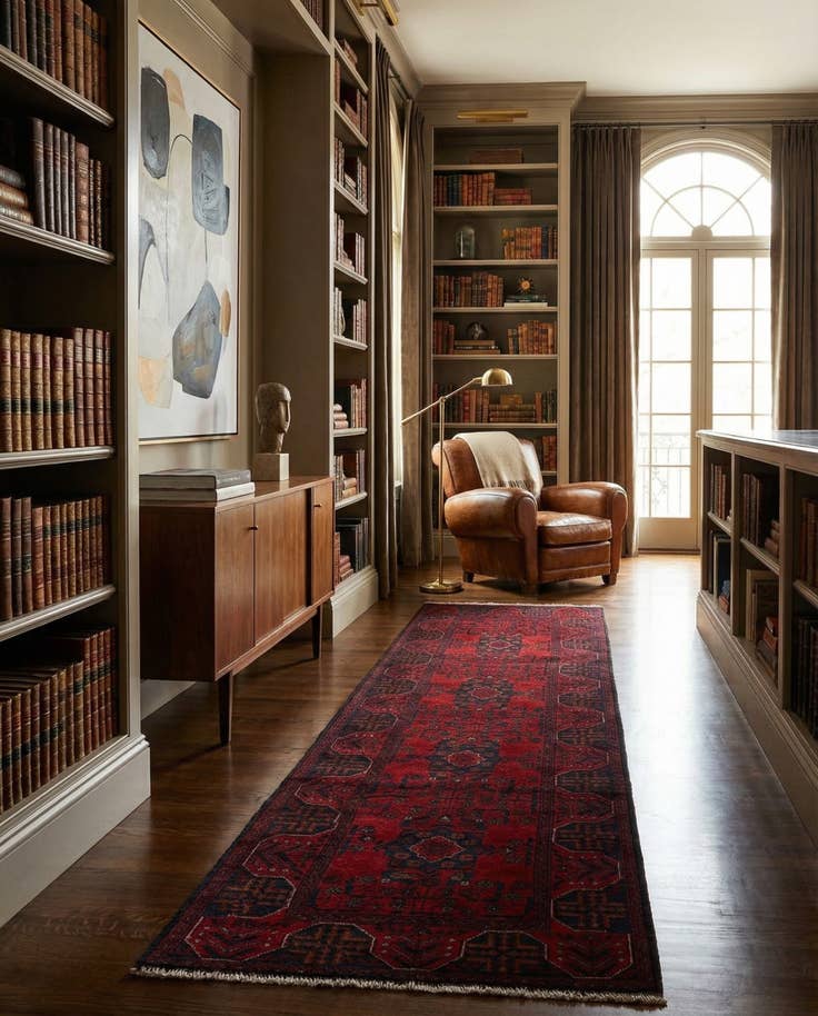 Detail image of 2' 7 x 9' 3 Hand Knotted Khal Mohammadi Wool Runner Rug