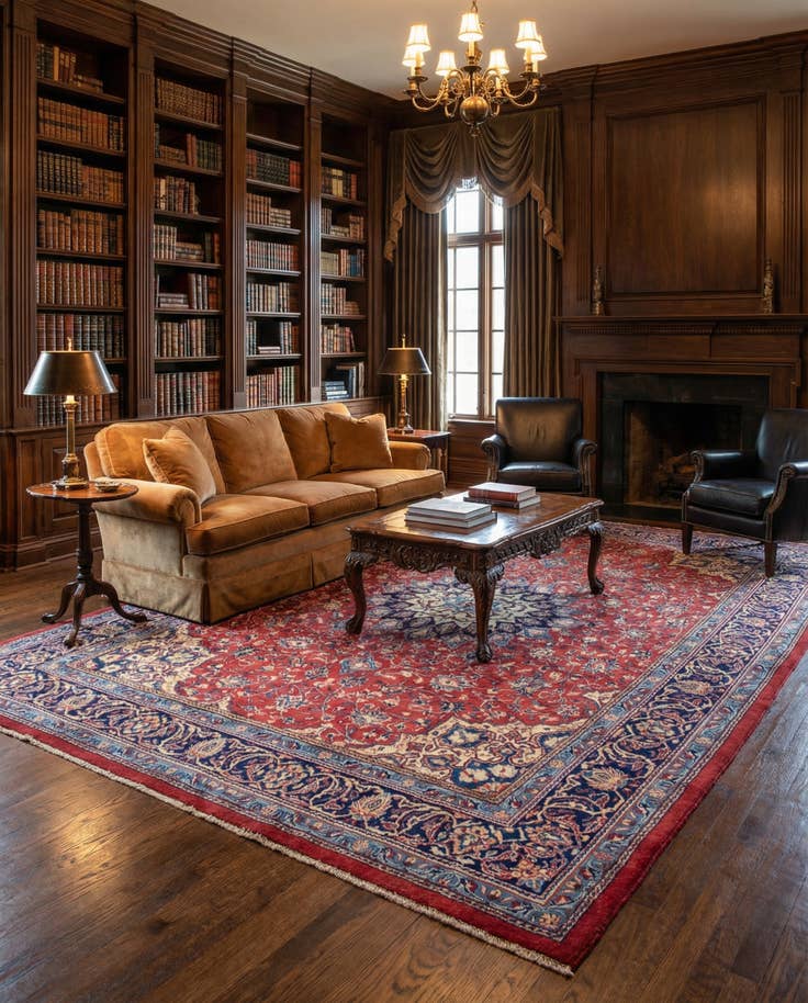 Detail image of 10' x 13' 3 Hand Knotted Farahan Persian Wool Rug