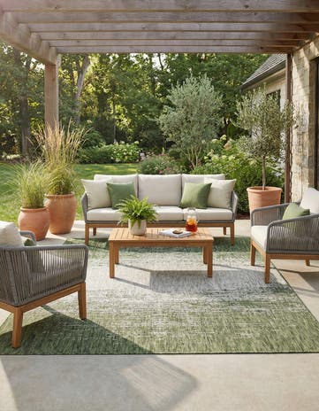 9' x 12' Easy-Clean Modern Indoor / Outdoor Rug