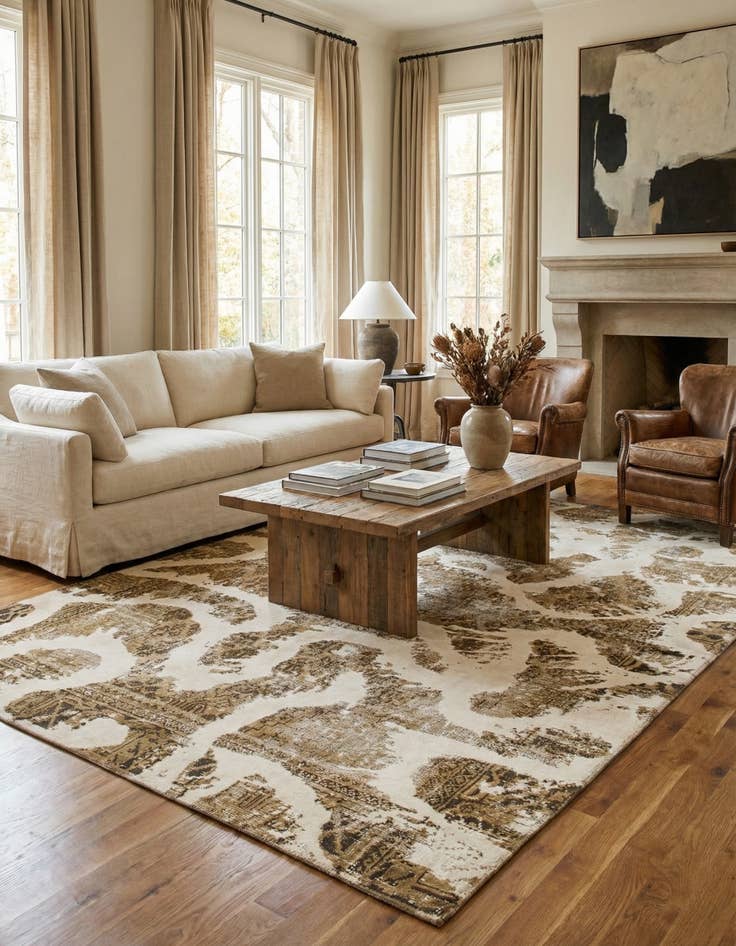 Detail image of 6' x 9' 7  Hand Knotted Ultra Vintage Persian Wool Rug