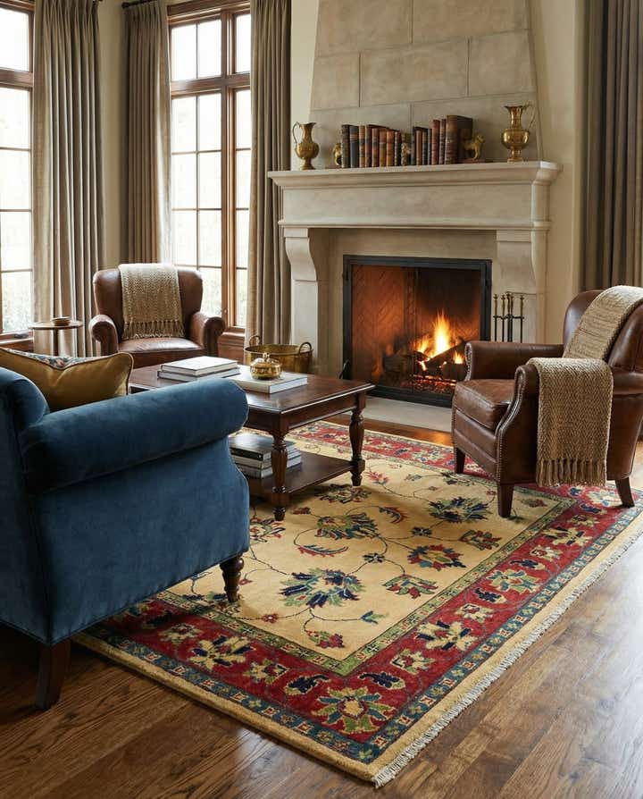 4' 10 x 6' 9 Hand Knotted Kazak Rug