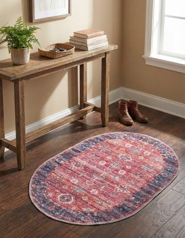 2' x 3' Washable Maahru Oval Rug