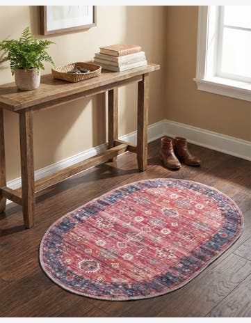 2' x 3' Washable Maahru Oval Rug