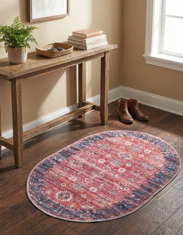 2' x 3' Washable Maahru Oval Rug