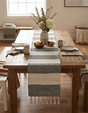 1' 2 x 5' 1 Hand Woven Chindi Rag Table Runner Rug