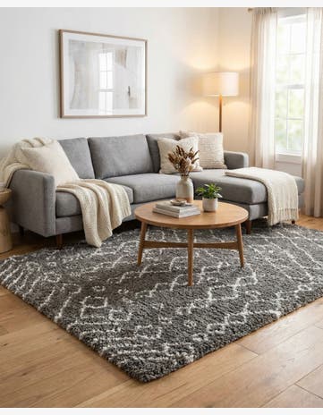 Gray Moroccan Shag Rug