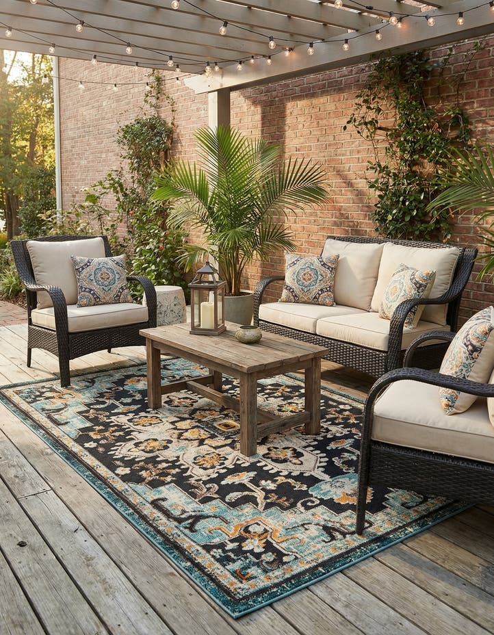5' 3 x 8' Easy-Clean Casablanca Indoor / Out...
