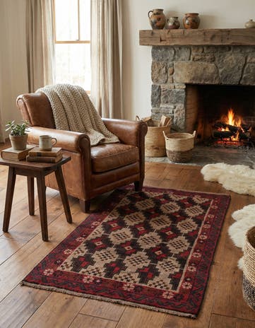 2' 9 x 4' 9 Hand Knotted Balouch Persian Wool Rug