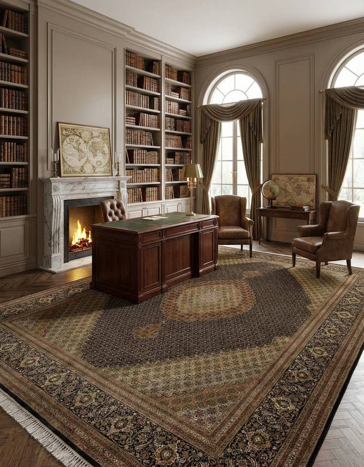 Detail image of 10' x 13' 6 Tabriz Mahi Rug